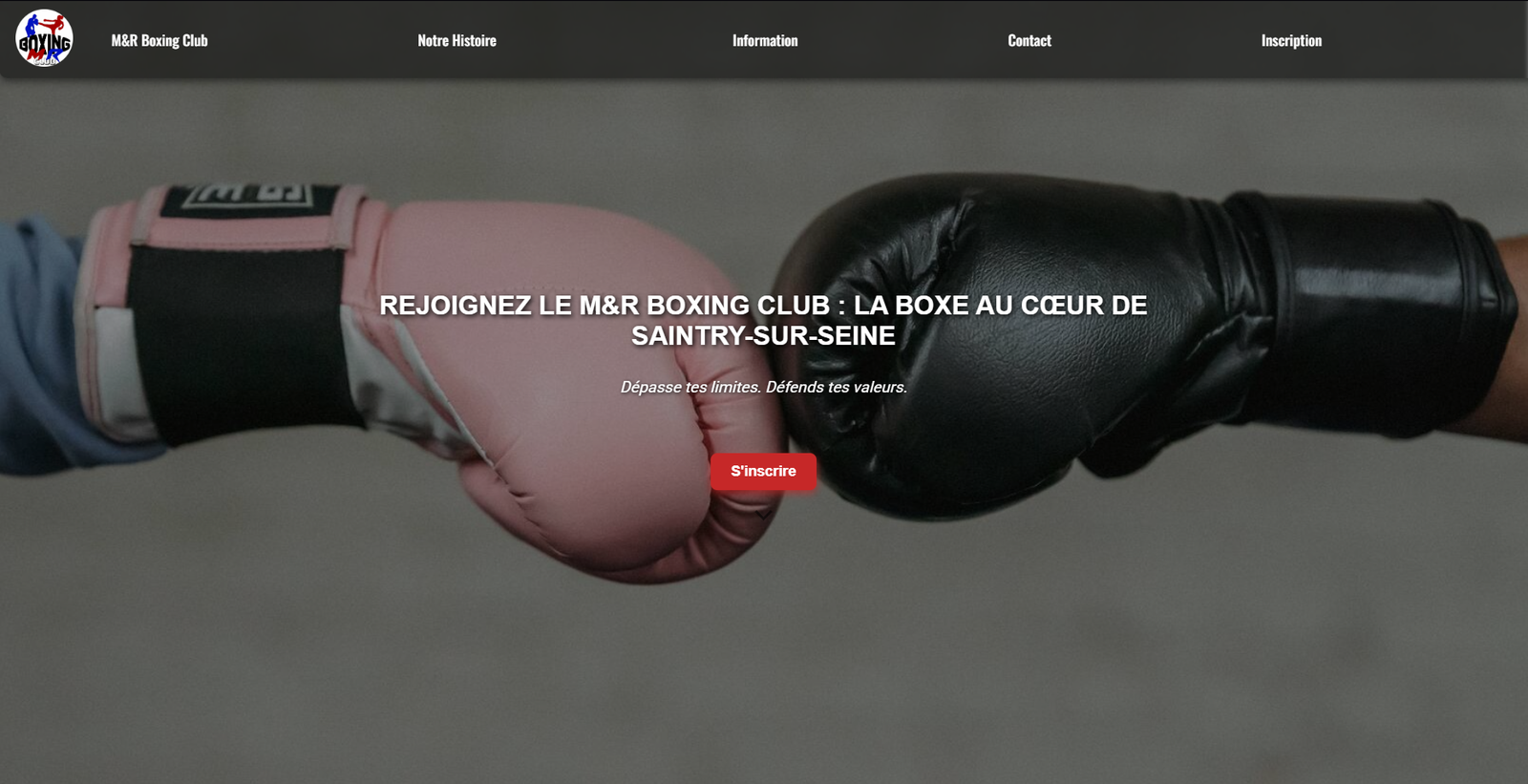 Aperçu du site M & R Boxing Club